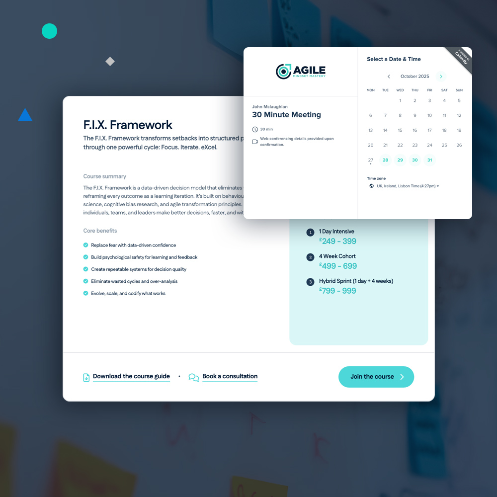 Agile Mindset Mastery Website Design by Element Seven responsive, modern