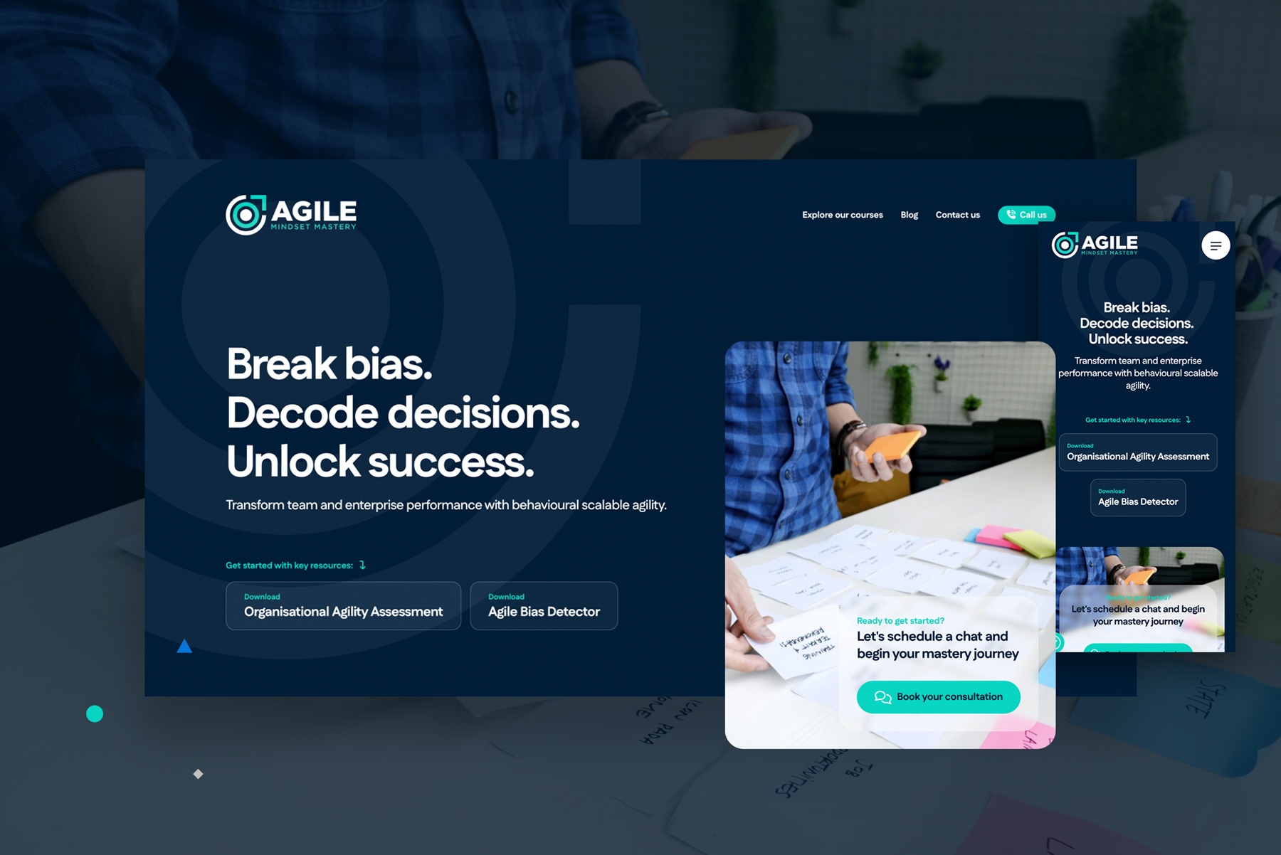 Agile Mindset Mastery Website Design by Element Seven responsive, modern