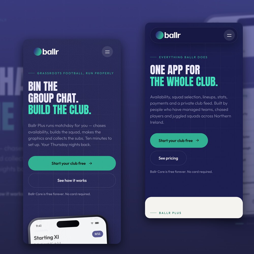 Ballr club management software built by Element Seven