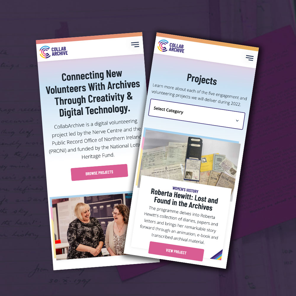Collabarchive Website Design by Element Seven respinsive, modern