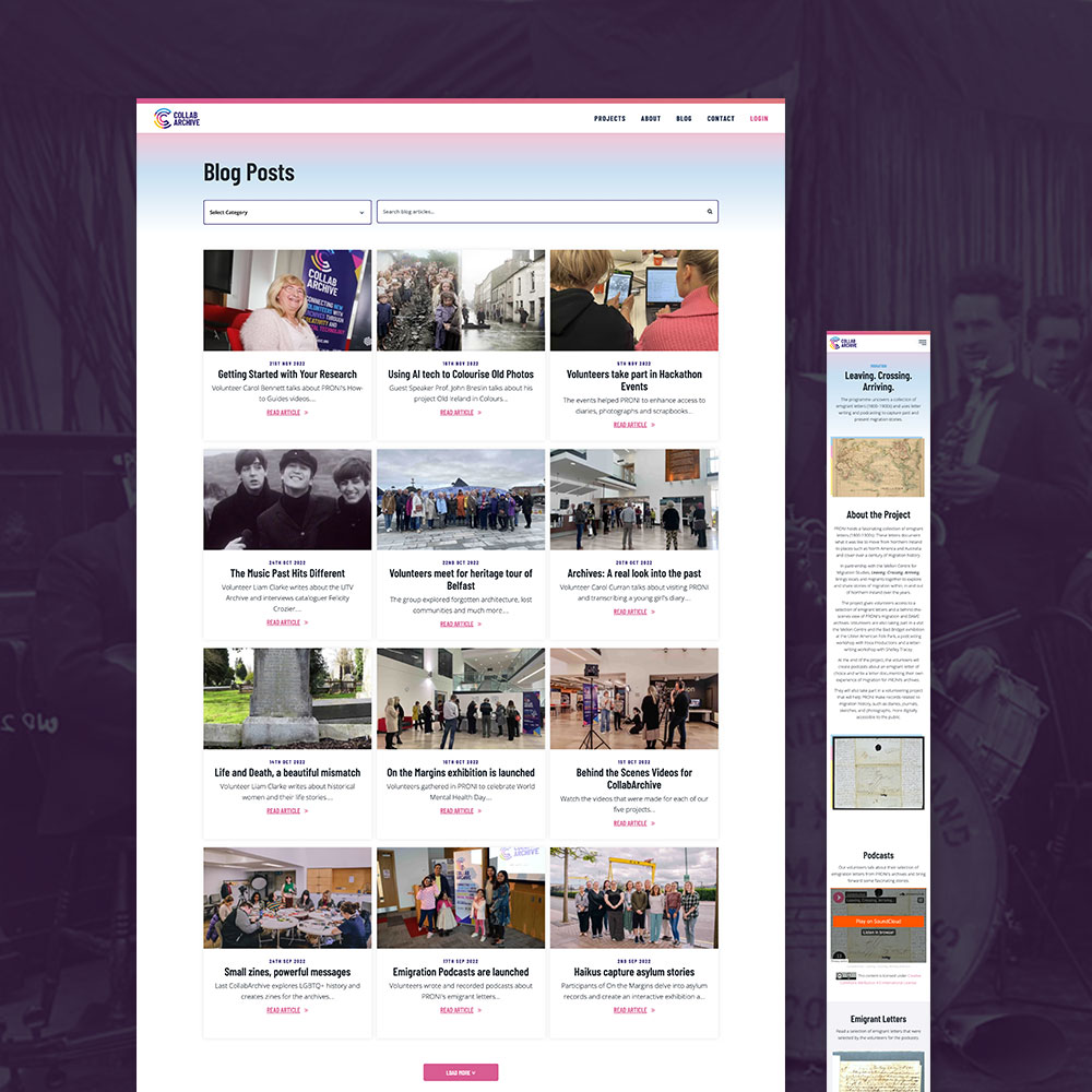 Collabarchive Website Design by Element Seven respinsive, modern