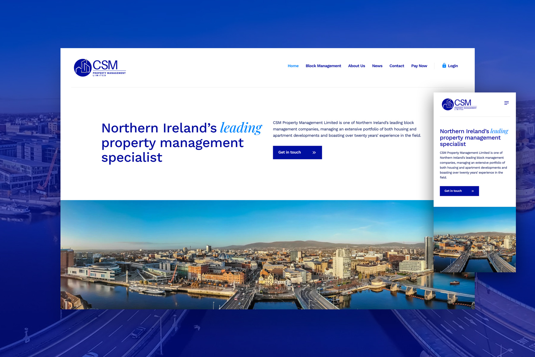 CSM Property Management Website Design by Element Seven responsive, modern