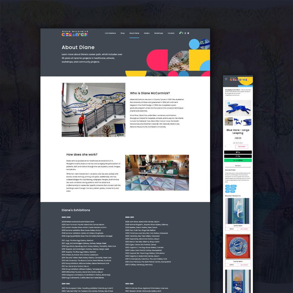 Diane McCormick Website Design by Element Seven responsive, modern