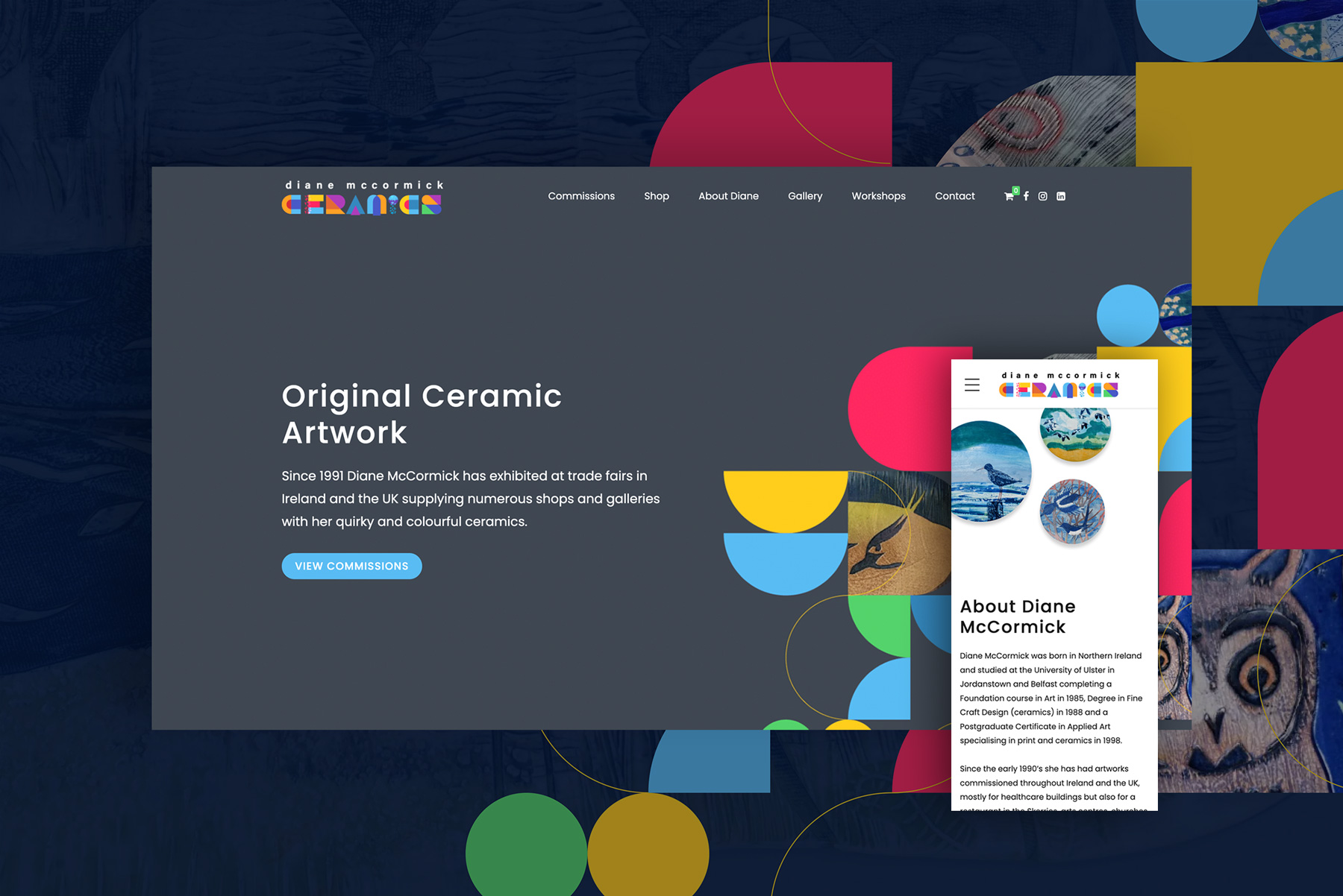 Diane McCormick Website Design by Element Seven responsive, modern