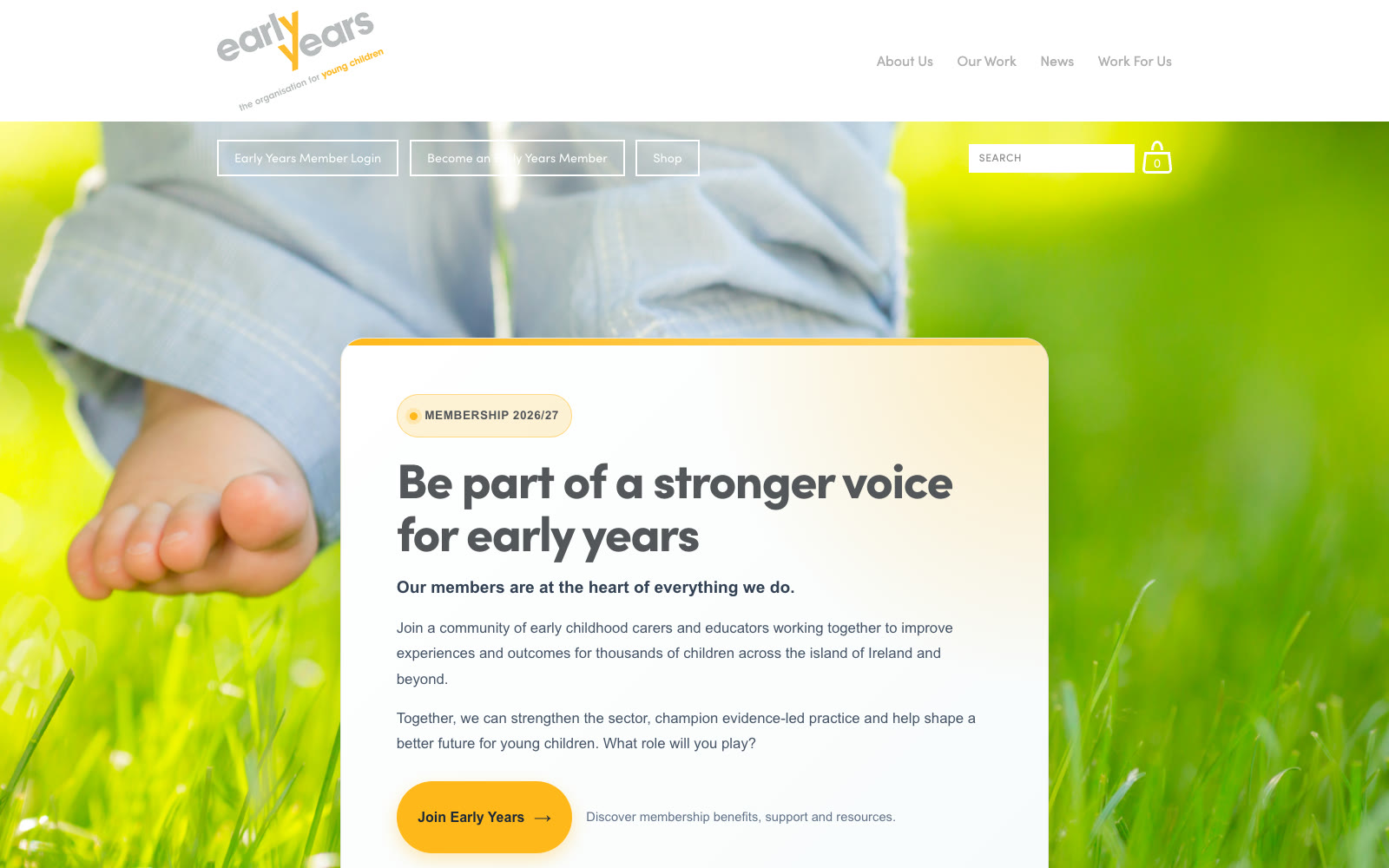 The Early Years website before we rebuilt it