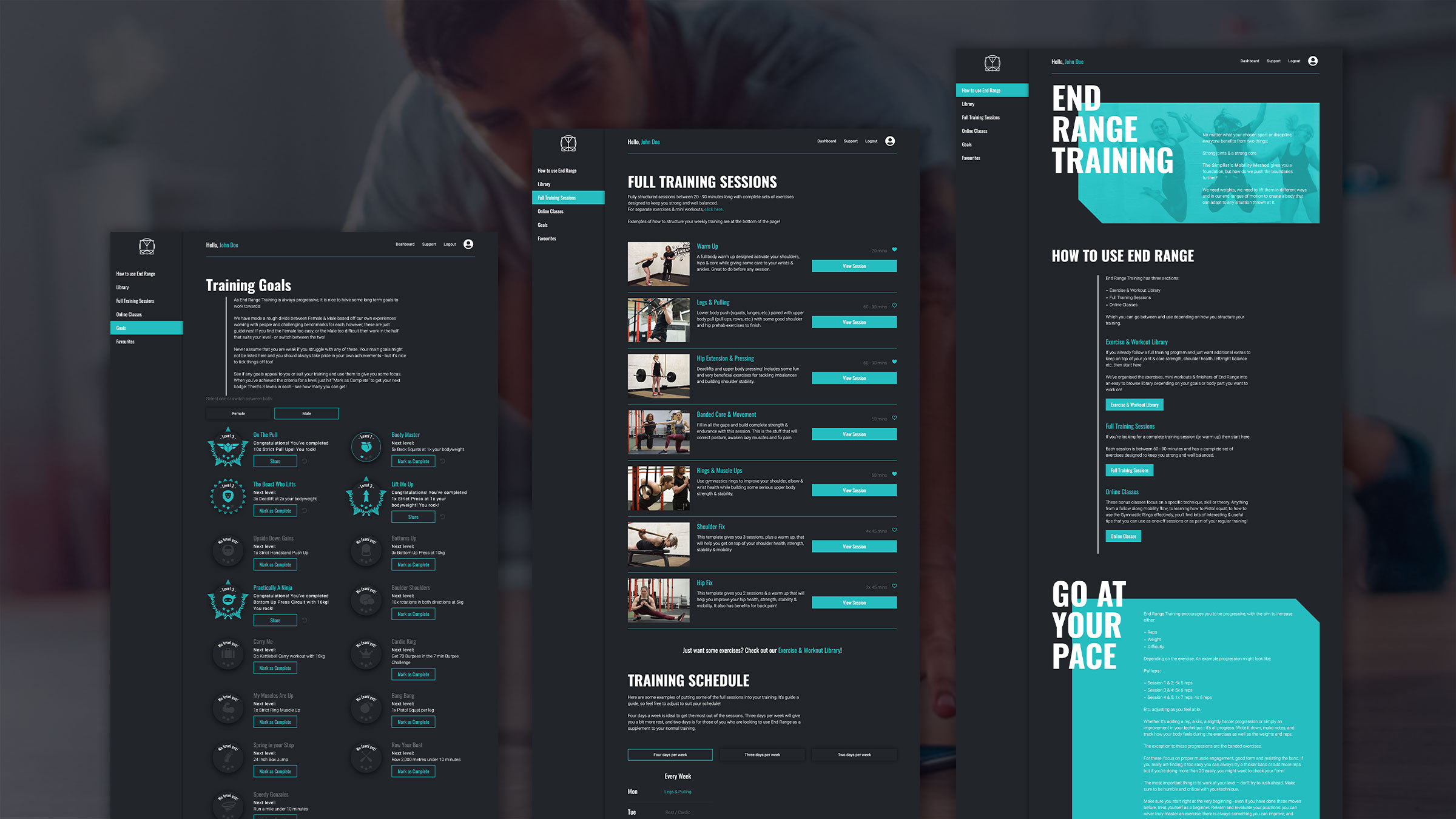 End Range Training - Tom Morrison Website Design by Element Seven respinsive, modern