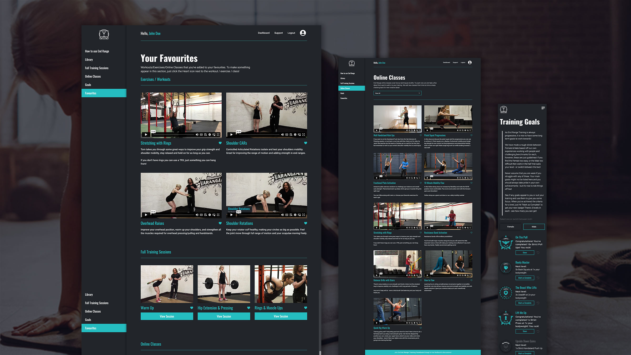 End Range Training - Tom Morrison Website Design by Element Seven respinsive, modern