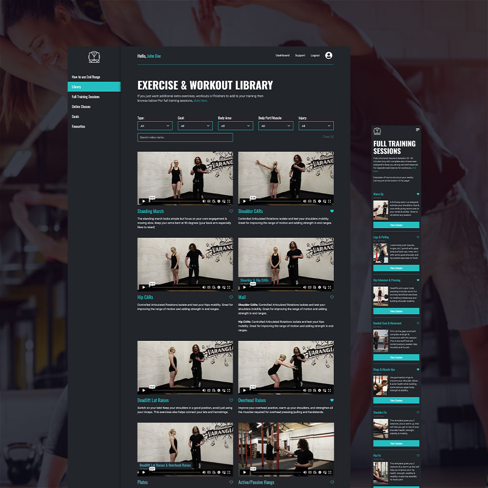 End Range Training - Tom Morrison Website Design by Element Seven respinsive, modern