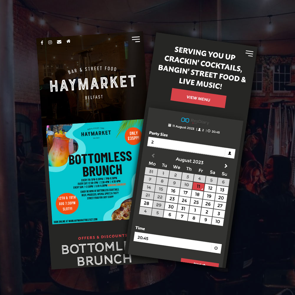 Haymarket Website Design by Element Seven respinsive, modern