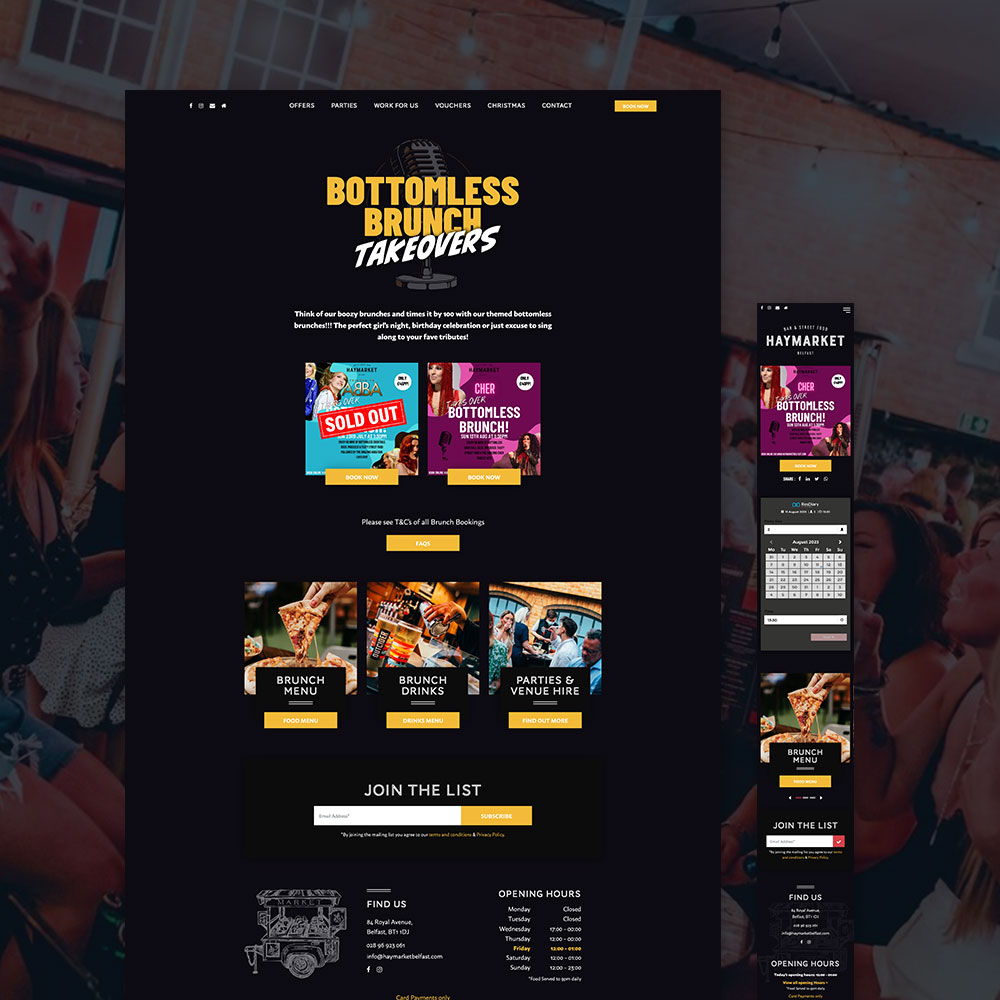 Haymarket Website Design by Element Seven respinsive, modern