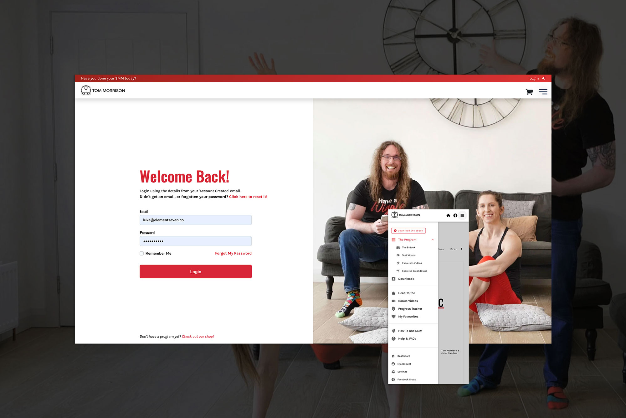Tom Morrison Website Design by Element Seven respinsive, modern