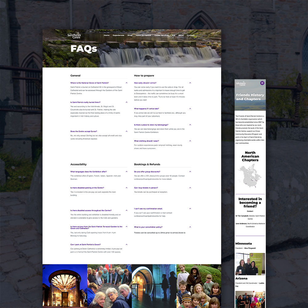 St Patrick Centre Website Design by Element Seven resppnsive, modern