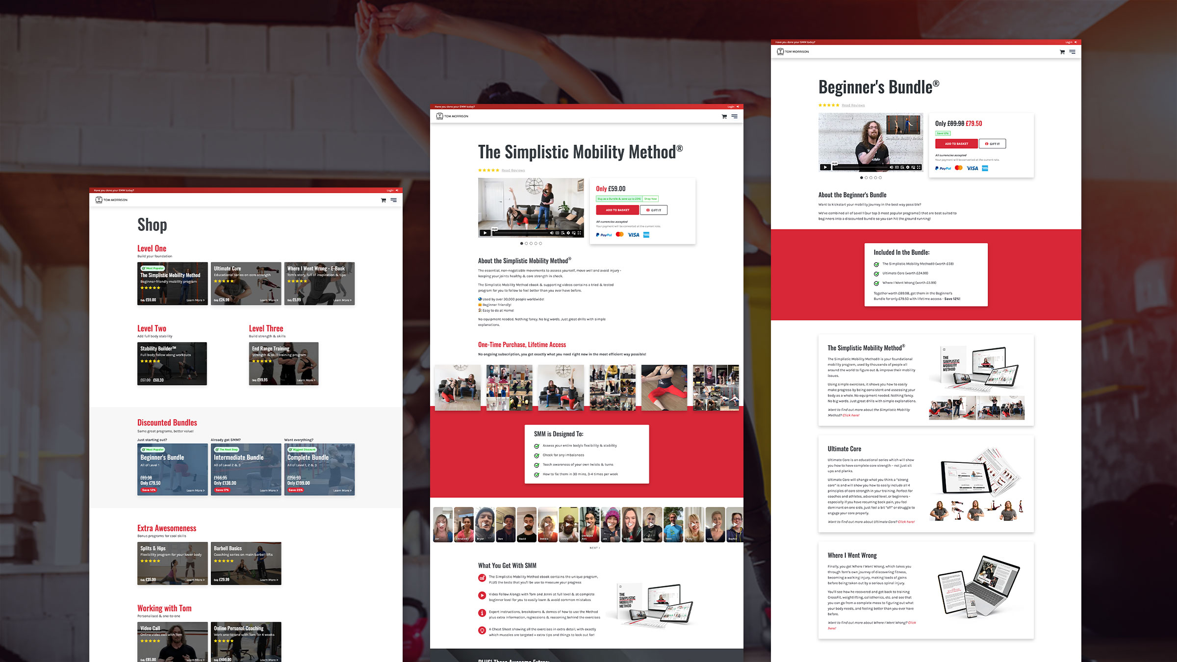 Tom Morrison Website Design by Element Seven respinsive, modern