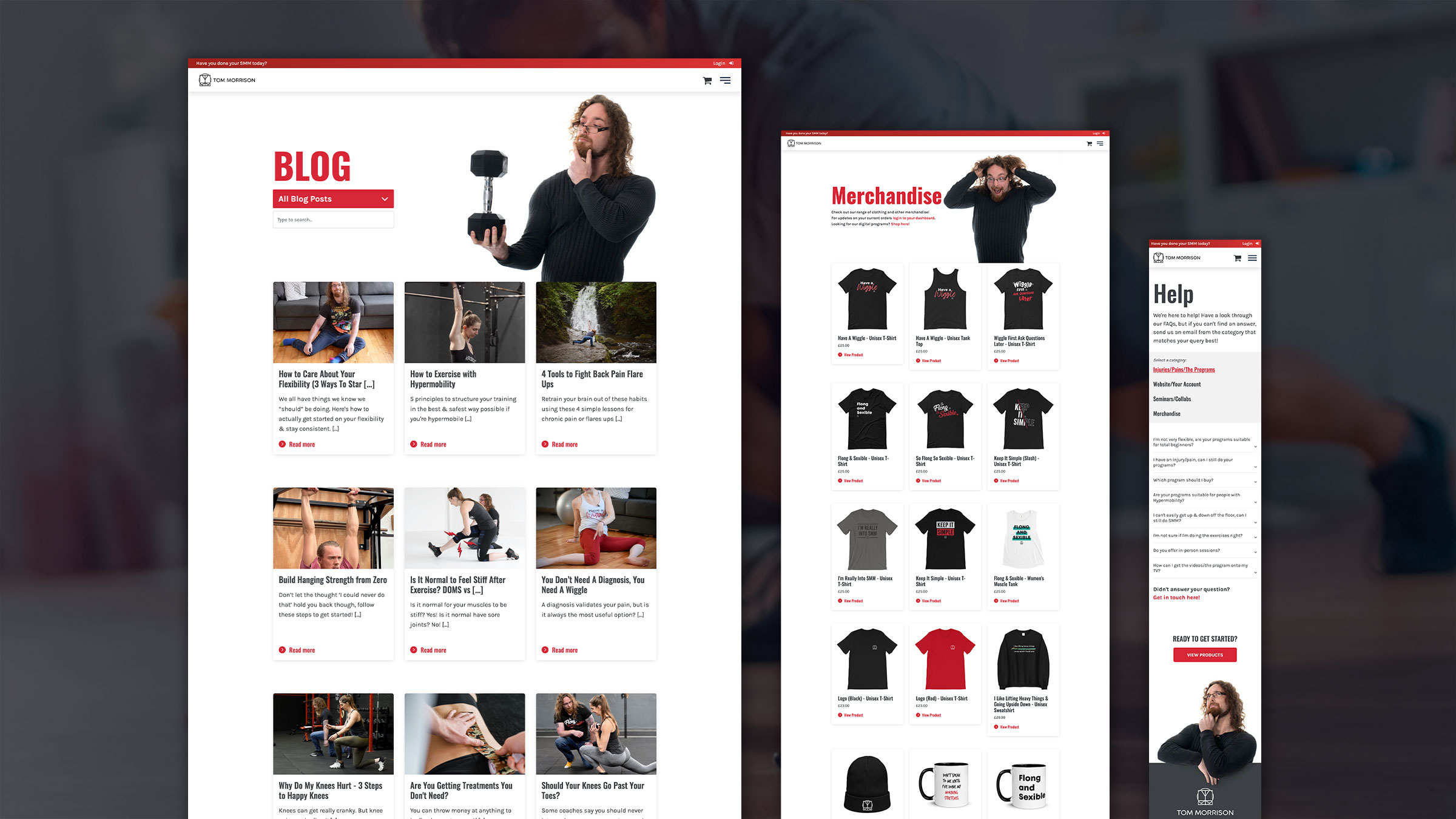 Tom Morrison Website Design by Element Seven respinsive, modern