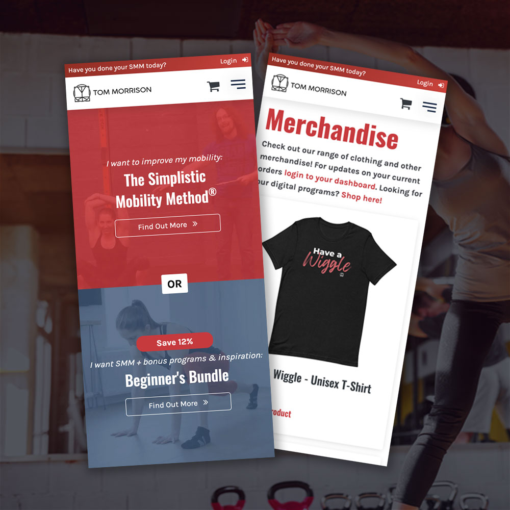 Tom Morrison Website Design by Element Seven respinsive, modern