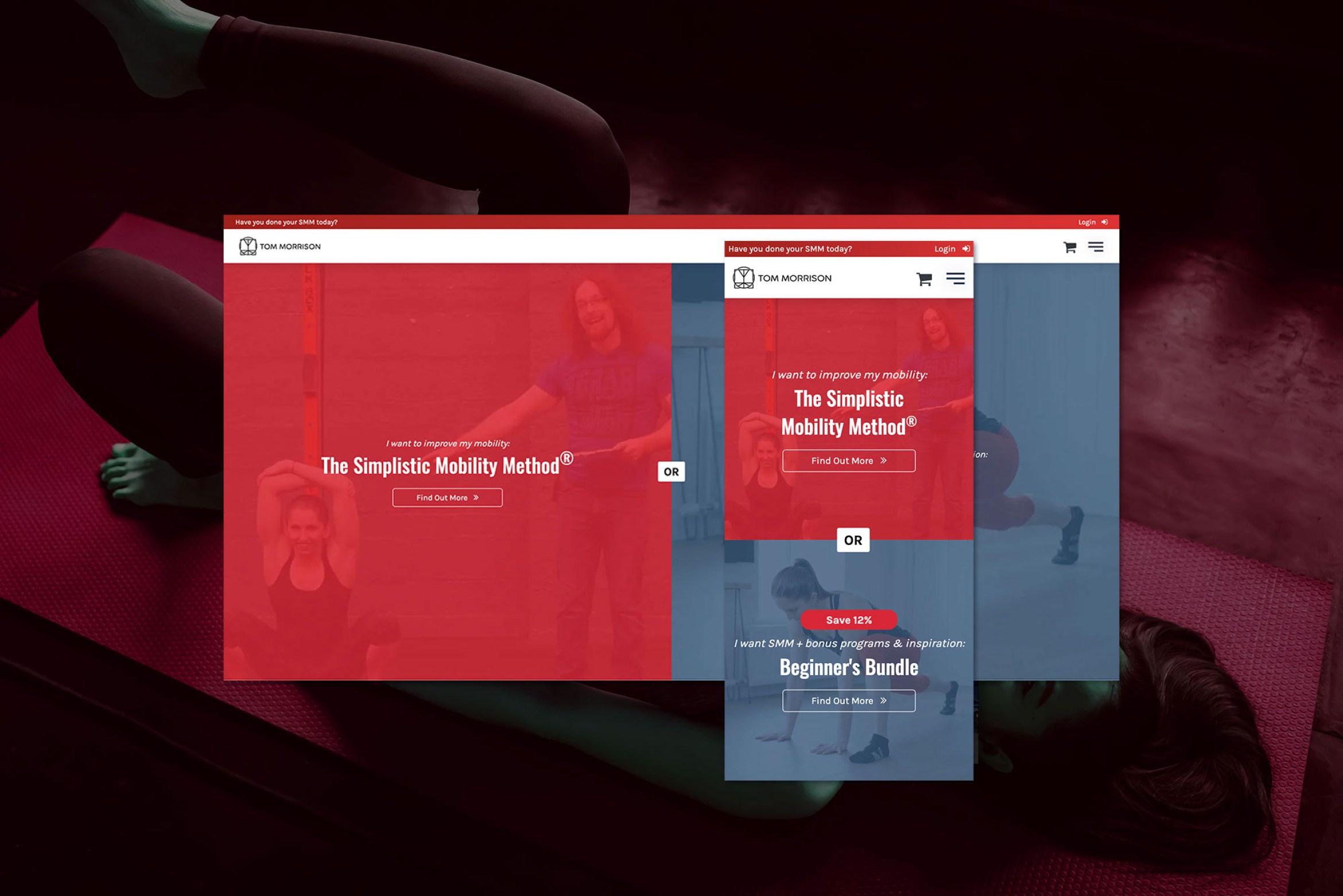 Tom Morrison Website Design by Element Seven respinsive, modern