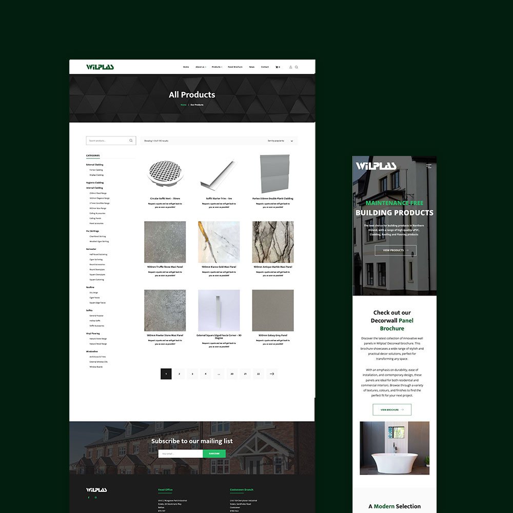 Wilplas Website Design by Element Seven responsive, modern
