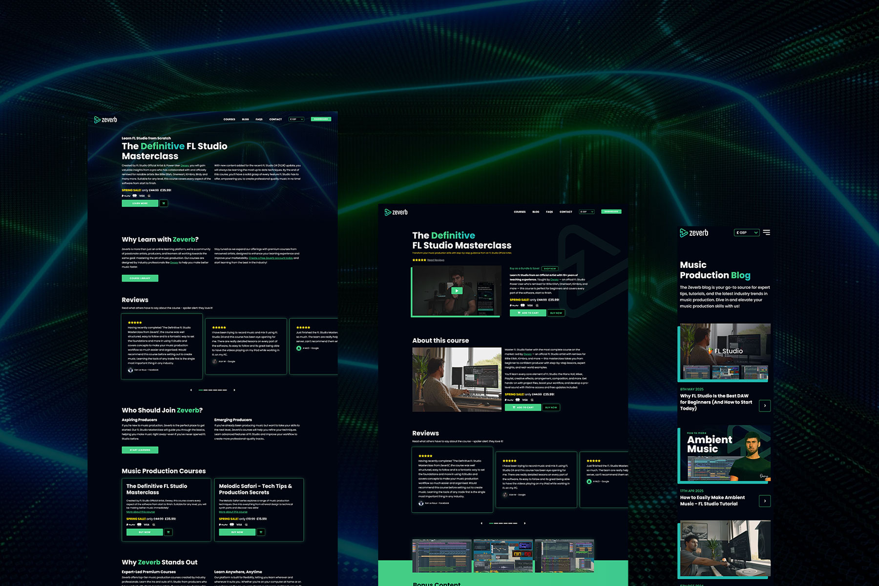 Zeverb Website Design by Element Seven responsive, modern
